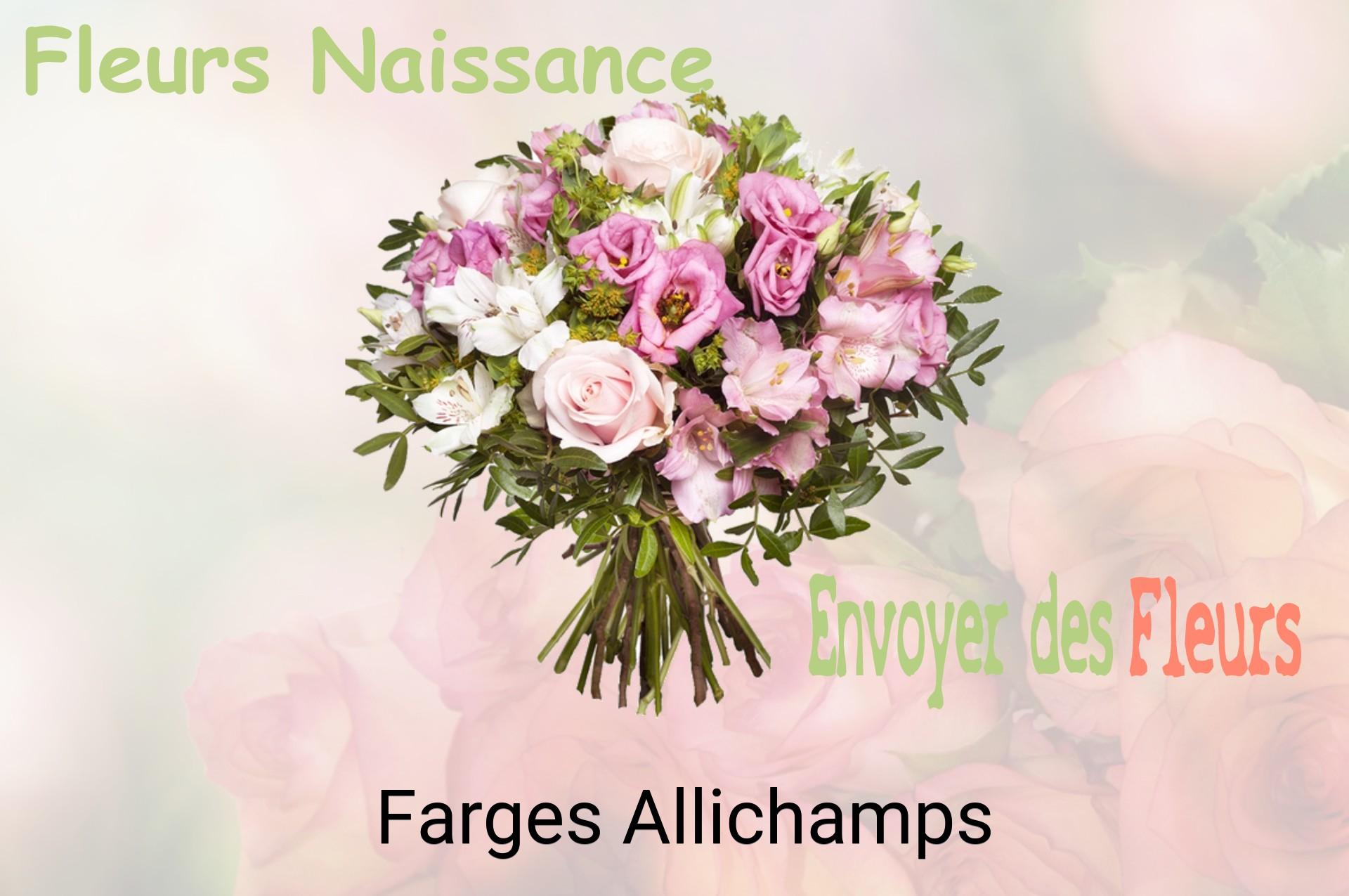 Bouquet de fleurs de naissance livré à Farges-Allichamps