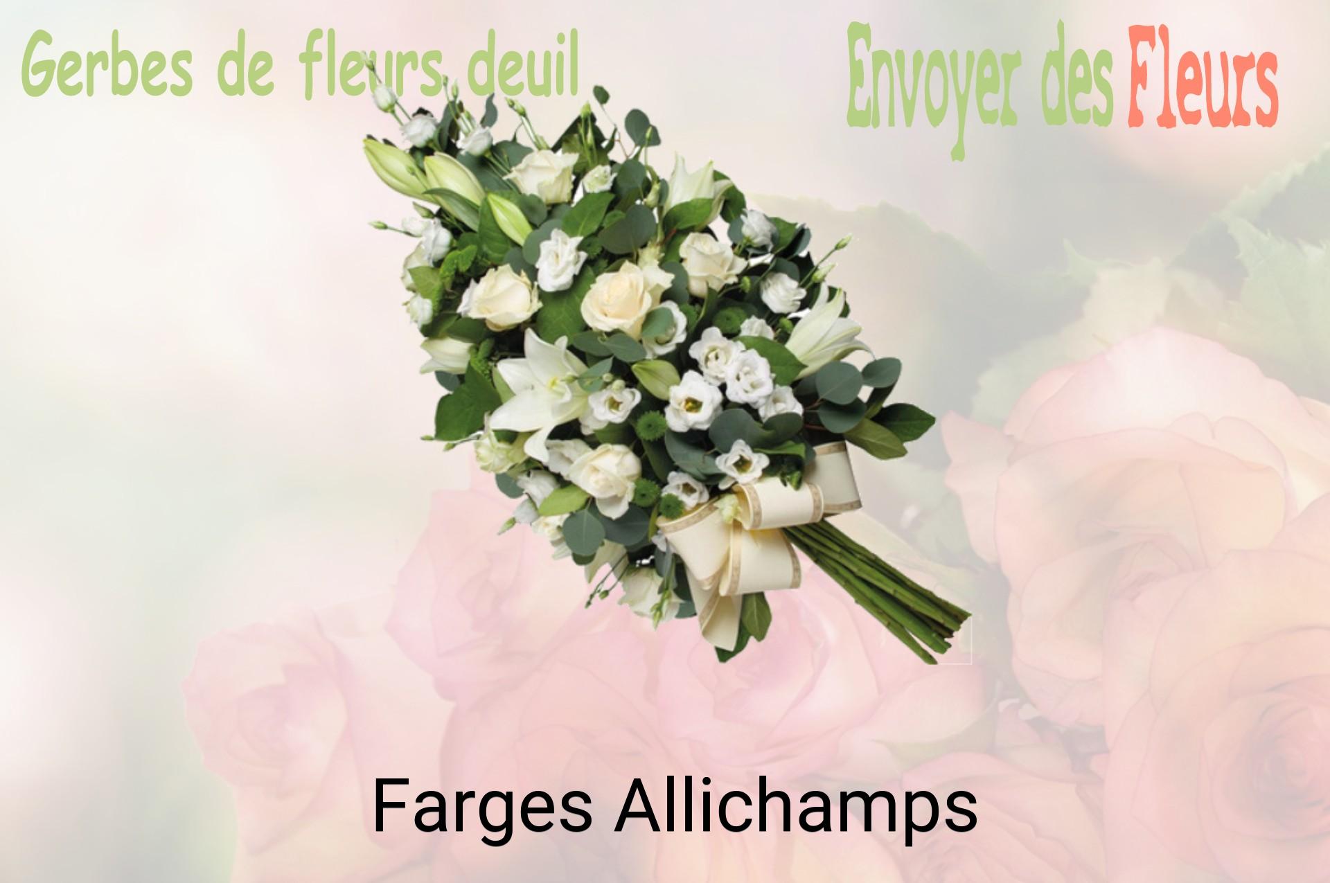 Gerbe de fleurs de deuil livrée à Farges-Allichamps